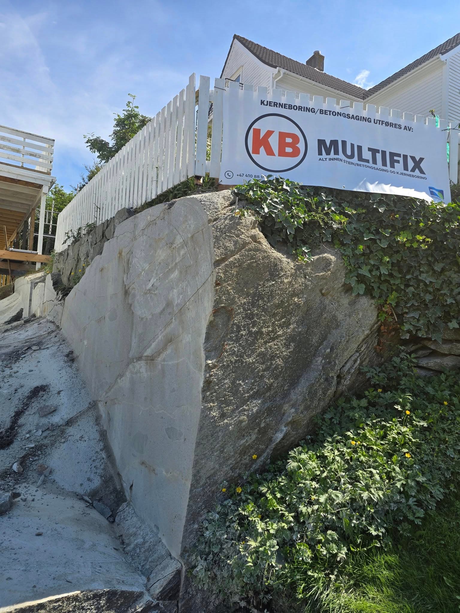 KB Multifix skilt på byggeplass